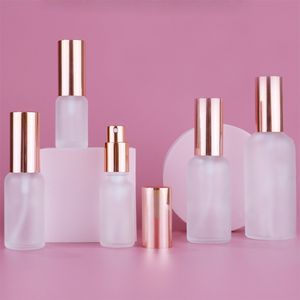 Flacone spray vuoto ricaricabile in vetro da 5-100 ml per profumo con tappo in oro rosa