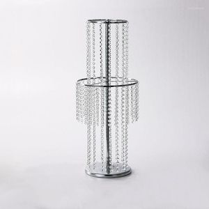 Party Decoration Metal Road Lead Crystal Table Vase 2 Ties Wedding Centerpiece Event Flowers Rack For Home El