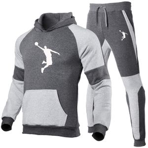 dresy męskie dresy bluzy Herfst Nl Winter Nieuwe Mannen Merk Casual Pak Jogging sport Stiksels Hoodie Broek 2-Delige Set Van Mannen Trui garnitur męski