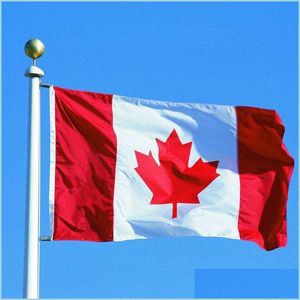 Bannerflaggor Big Canadian Flag Hanging Canada National Country Stor banner f￶r Festival Home Decoraiton 90x150cm Drop Delivery 2021 Dhriu