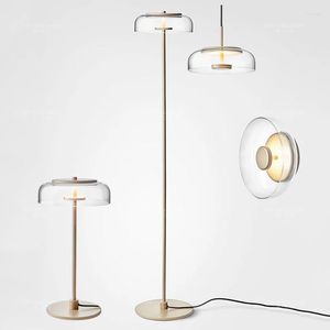 Chandelier Crystal Postmodern Glass Floor Lamp Led Nordic Minimalist Design For Living Room Bedroom Study Decor Home Gold
