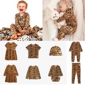 Roupas Conjuntos de roupas para criança Conjunto de verão Sr. Brand Leopard Kids Rous Baby Girls Tshirt Calças Tees Tops Roupfits de Ação de Graças 220915