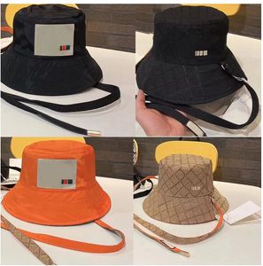 Men Double Sided Bucket Hat Newest Designer Sun Cap Lace Up Fisherman Hats 01