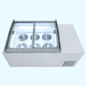 Kylskåp Ice Cream Display Cabinet Machine Commercial Freezer Sundae Storage Machine