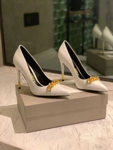 Luxo Sapatos de vestido de luxo Pontos pontudos de fivela Bombas T- Qualidade de qualidade Sheepskin 10,5 cm de altura Two mix de cores e sapatos de f￡brica combinam