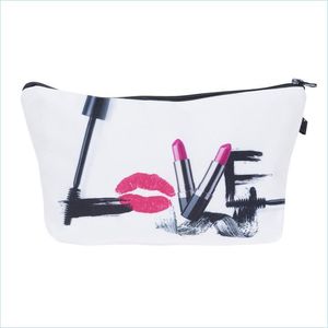 Other Event Party Supplies Digital Printed Bride Makeup Bags Girls Brides Letters Toiletry Bag Lipstick Eyelashes Cosmetic Pouch Gif Dhvq8