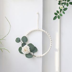 Christmas Decorations Artificial Flowers Spring Wreath Wall Hanging Wedding Home Decor Door Wreaths And Garlands Nursery Gift 220914