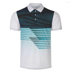 Men's Polos Style Men's Polyester Fabric Shirt Straight Design Top Business Casual Digit