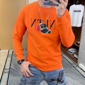 Men's Sweater Hoodies Plush Thickened Round Neck Male Pullover 3D Hat Long Sleeve T-shirt Top Autumn Winter New Style Fashion Trend Man Clothing M-5XL