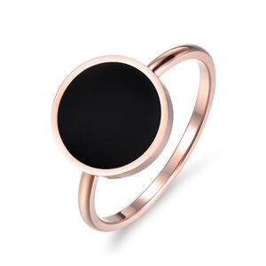 Tillbehör Engagemang Fashion Jewelryings Jeemango Vintage Wedding Ring for Women Minimalist Rose Gold Color Round Acrylic Stone 316L ...