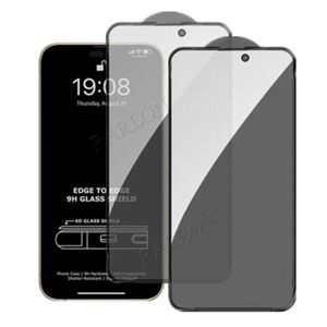 Protetor de tela de privacidade para iPhone 15 14 Pro máximo 13 12 mini 11 xr xs 8 mais anti-espuma anti-finge impressão anti-arranhão coberta completa cola completa bolha grátis slim e robusta