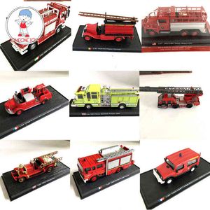 Cars 1/43 1/54 Scale Alloy Fire Truck Model EQ141 World Firetruck Diecast Collections Boys Gift Toys 0915