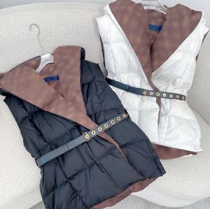 Womens Vests Jackets Fashion designer down vestes Short Hooded Vest Long Style Slim Top Zipper Outwear Windbreaker Pocket Outsize Lady Warm Coats