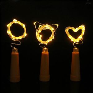 ストリング6pcs/lot 10 LEDワインボトルライトコルクバッテリーパワースターリーディークリスマスストリングパーティーハロウィーンウェディングデコラティオ