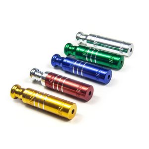 Colorful Aluminium Alloy Smoking Removable Dry Herb Tobacco Filter Tube Mini Snuff Snorter Sniffer Portable Cigarette Holder Catcher Taster Bat One Hitter Pipes