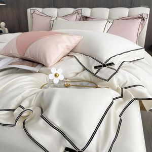 Bedding Define Summer SMUM SMISH suave e sedoso aconchegante francês princesa francesa Conjunto de bordado de bordado de bordado