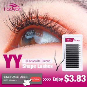 False Makeup Tools & AccessoriesFalse Fadvan YY 0.05 0.07 Faux Mink C D 8 15 mm Black Brown Natural Soft Eye Y Design Volume Fan