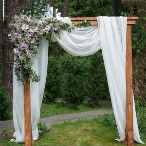 Juldekorationer 300/600 cm Chiffon Drapery Tulle Curtain utomhus bröllop båge bakgrundsdekor halloween fest evenemang dekor slöja pografi rekvisita 220916