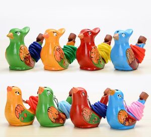 Favore di partito Creativo Uccello acquatico Fischio Uccelli di argilla ceramica Regali per bambini dei cartoni animati Fischietti per animali Ceramica retrò Artigianato Decorazione della casa SN4155