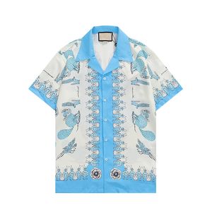Luxus-Designer-Hemden für Herren, modisches Bowling-Hemd mit geometrischem Druck, Hawaii-Blumenmuster, Freizeithemden für Herren, Slim-Fit, kurze Ärmel, Vielfalt