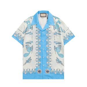 Luxury Designer Shirts Mens Fashion Geometric print bowling shirt Hawaii Floral Casual Shirts Men Slim Fit Short Sleeve Variety