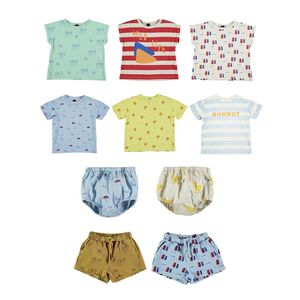 Set di abbigliamento Estate Bonmot Tutina da bambino T-shirt in cotone Top a maniche corte Boy Girl Bloomers Pantaloncini 220916