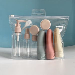 Parfymflaska rese påfyllningsbar flaskuppsättning spray lotion schampo dusch gel tubling kosmetisk tom flytande behållare bärbar verktyg