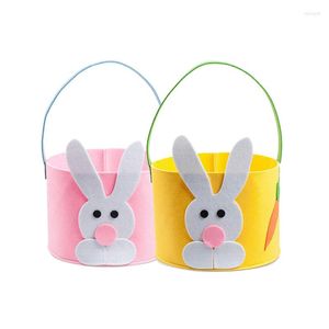 Party Decoration Kids Easter Gift Eggs Tote Bags Basket Felt Cloth Candy Toy Storage Handbag DIY For Festival