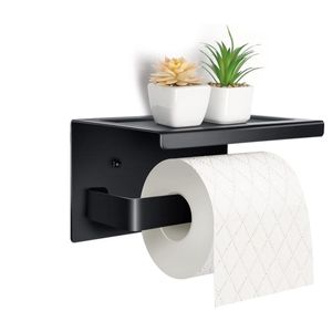 Stainless Steel Punch-Free Toilet Boxes Paper Shelf Bathroom Kitchen Wall-Mounted Sticky Storage Box Roll Paper Holder HH22-296