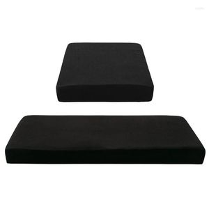 Chair Covers Removable Black Knitted Sofa Cover Stretch Couch Towel Tight Wrap Slipcover