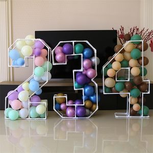 Decorazioni natalizie GreeOn 40Inch 3D PVC Pipe Mosaic Balloon Number Frame 220916