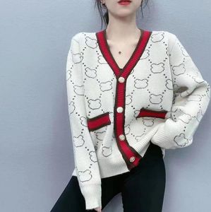 Women's Sweaters designer clothing winter cardigan short cashmere crew neck red apple fashion Loose Coat