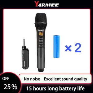 Mikrofony Yarmee Professional UHF bezprzewodowy mikrofon rejestrujący ręczny głośnik mikrofonu karaoke z akumulatorem litowym T220916