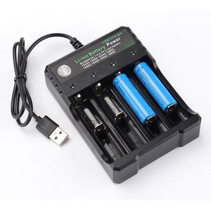 18650 Battery Charger Black 1 2 4 Slots AC 110V 220V Dual For 18650 Charging 3.7V Rechargeable Lithium Battery