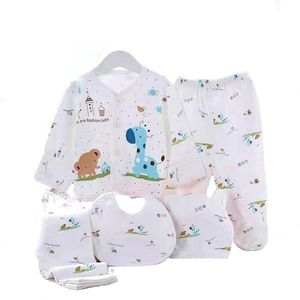 Set di abbigliamento nati abiti da bambino 0-3 mesi cartone animato cotone 5pcs/set outfit da bambina 220916