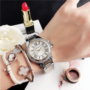 Avanadores de punho Ladies Wrist Watches Fashion Classic Design Aço inoxidável Ornamentos lindos 5 cores para escolher global