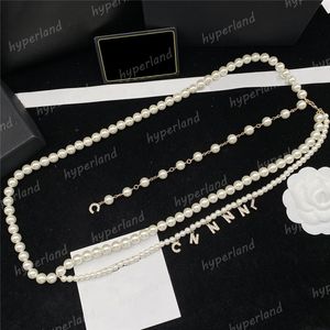 Belts For Women Designer Waist Chain Ladies Pearl Dress Accessories Gold Waistband Pearls Chains Belt Letter Pendants Links Ceintures