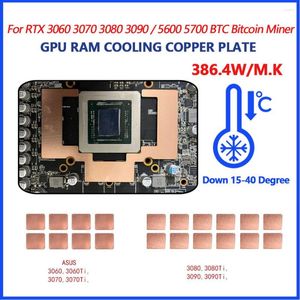 Computer Coolings GPU RAM Copper Heat Sink For RTX BTC Miner Thermal Pad Cooling Down Degree