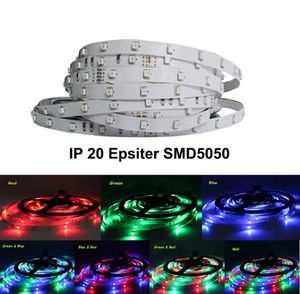 Tiras de lote de 100m 3528 5050 SMD RGB 12V Imperme￡vel LED n￣o ￠ prova de ￡gua Tiras flex￭veis leves 300 LEDs 5m Lado duplo