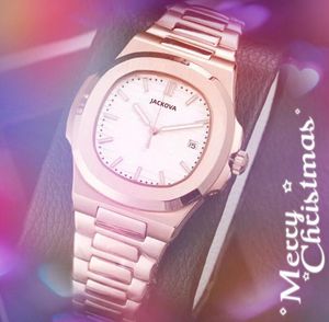 탑 브랜드 쿼츠 패션 망 시간 시계 시계 40mm 자동 날짜 남자 드레스 스퀘어 다이얼 시계 고급 스테인레스 스틸 고급스러운 인기 선물 손목 시계