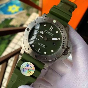 Мужские часы высокого качества, дизайнерские автоматические механические серии Sneaking, военные зеленые 45 мм, матовая тонкая сталь SR46
