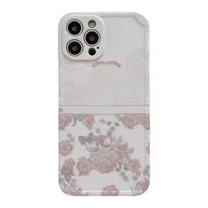 Custodie per telefoni Custodia per cellulare di design di lusso per Iphone 13 13Promax Custodia 11 12 14 Pro Max Custodia per telefono rosa retrò fiore Custodia per cellulare Unsiex