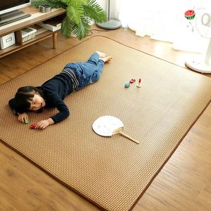 Mattor japanska tatami matta sommar cool tjock rotting matta rotting vardagsrum och sovrum s￤ng matta barn lek tapet anpassad