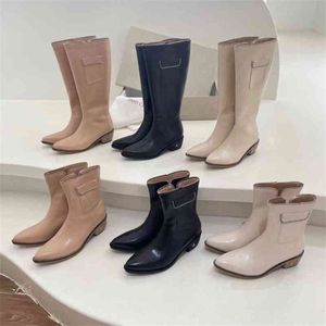 Dress Shoes High edition J family pointy toe boots for women 2022 new knee high cavalry boots western cowboy boots