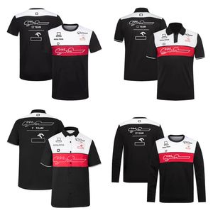 F1チームレース半袖Tシャツメンズポリエステルクイックドライカスタムファン服