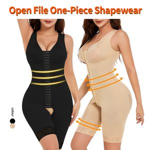 여성 셰이퍼 Fajas Colombian Girddle Shapewear Women Tummy Control Waist Shaper Sleeeveless 중간 길이 바디 수트 벨트 벨트