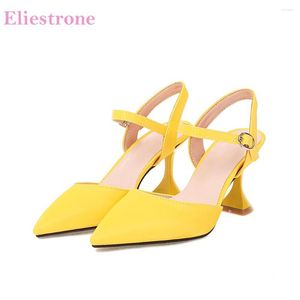 Dress Shoes 2022 Brand Comfortable Yellow Orange Women Formal Sandals Sexy High Heel Lady Party Plus Big Size 12 43 45 48