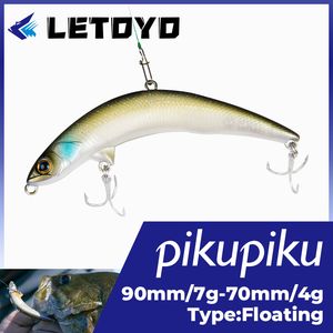 Entertainment Sports Fishin Lures LETOYO Bent Pencil Surface Dying Fishing Lure 90 7g/70mm 4g PikuPiku Topwater Floating Artificial Hard ...