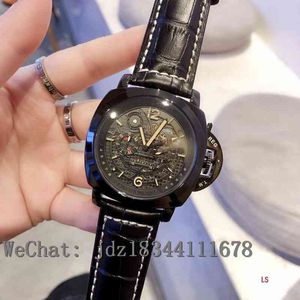 Luxury Watches for Mens Mechanical Wristwatch Hollow Literal Running Seconds Super Luminous Boutique Designer