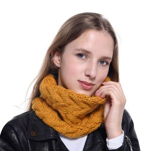 Sciarpa Snood ad anello con cavo lavorato a maglia da donna Sciarpe invernali morbide con infinito Sciarpa a cerchio in lana grossa con collo in lana CPA4363 916